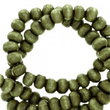 Wooden beads round 4mm Calliste green